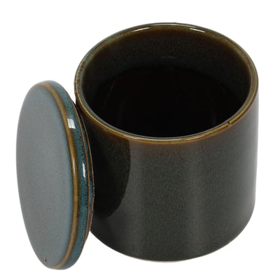 Pojemnik na waciki GREEN HARMONY, Ø 10 cm, ceramika