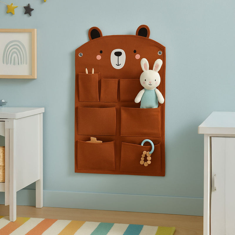 Organizer na ścianę do pokoju dziecięcego Miś