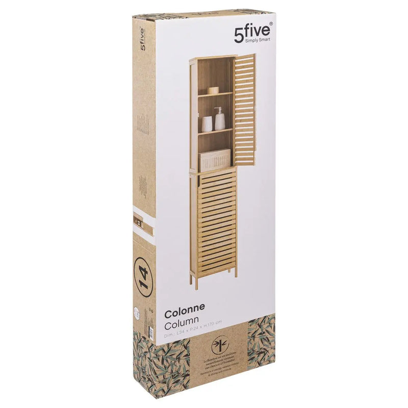 OUTLET Bambusowa szafka łazienkowa słupek SICELA