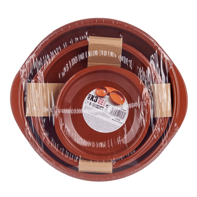 OUTLET Okrągłe naczynia do zapiekania, zestaw 3 szt.