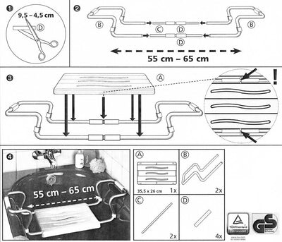 OUTLET Ławka na wannę (nawannowa) SECURA, regulowane siodełko, WENKO