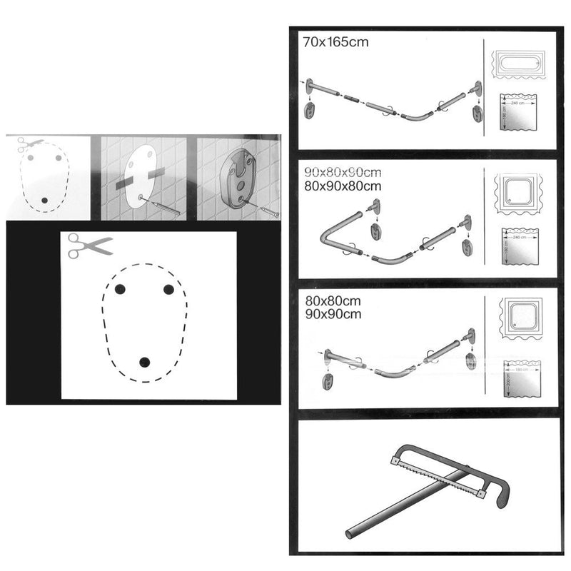 OUTLET Drążek prysznicowy narożny 20 mm, Wenko