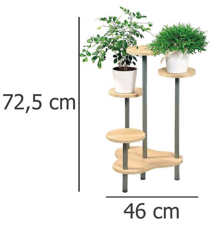 OUTLET Stojak na kwiaty doniczkowe, kwietnik z 4 półkami