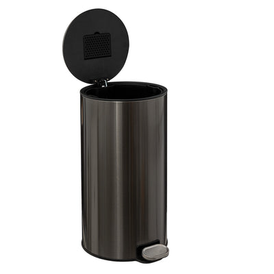 Kosz na śmieci metalowy DELTA, z neutralizatorem zapachów, 30 l