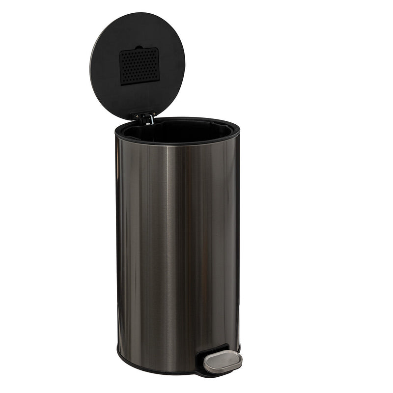 Kosz na śmieci metalowy DELTA, z neutralizatorem zapachów, 30 l