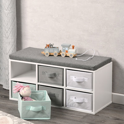 OUTLET Ławka dziecięca z 6 organizerami tekstylnymi, Kesper