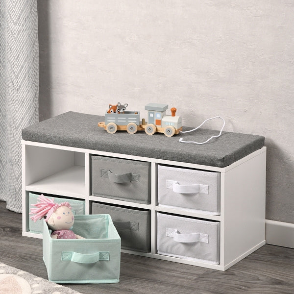 OUTLET Ławka dziecięca z 6 organizerami tekstylnymi, Kesper