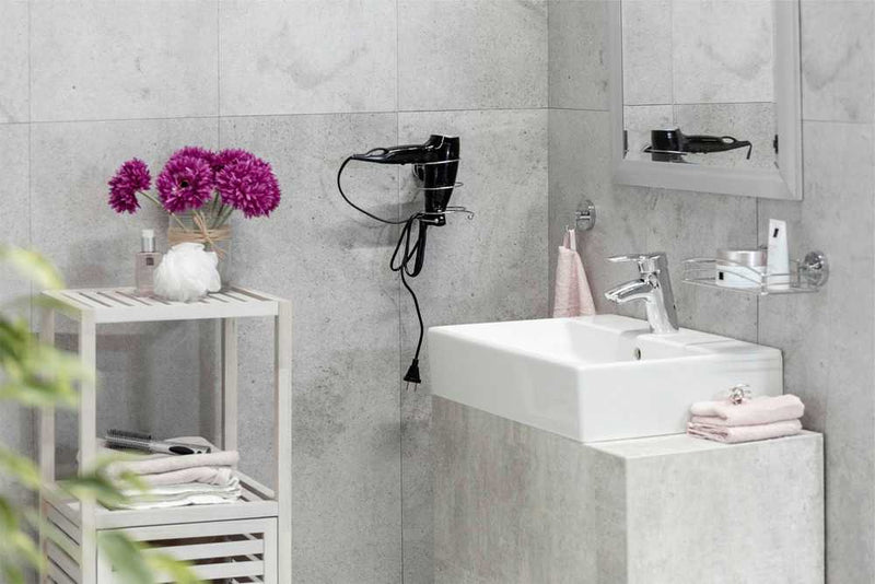 OUTLET Uchwyt na suszarkę do włosów MILAZZO, Vacuum-Loc - stal chromowana, WENKO