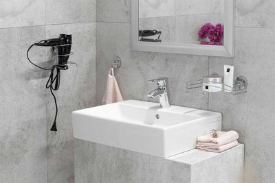 OUTLET Uchwyt na suszarkę do włosów MILAZZO, Vacuum-Loc - stal chromowana, WENKO