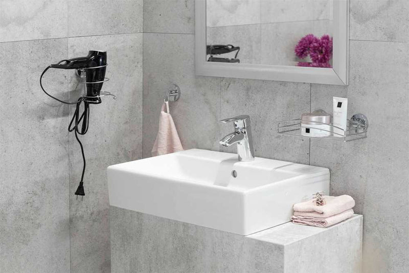 OUTLET Uchwyt na suszarkę do włosów MILAZZO, Vacuum-Loc - stal chromowana, WENKO