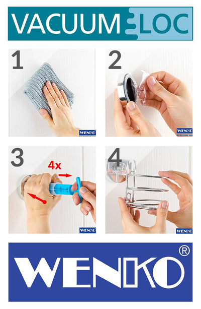 OUTLET Uchwyt na suszarkę do włosów MILAZZO, Vacuum-Loc - stal chromowana, WENKO