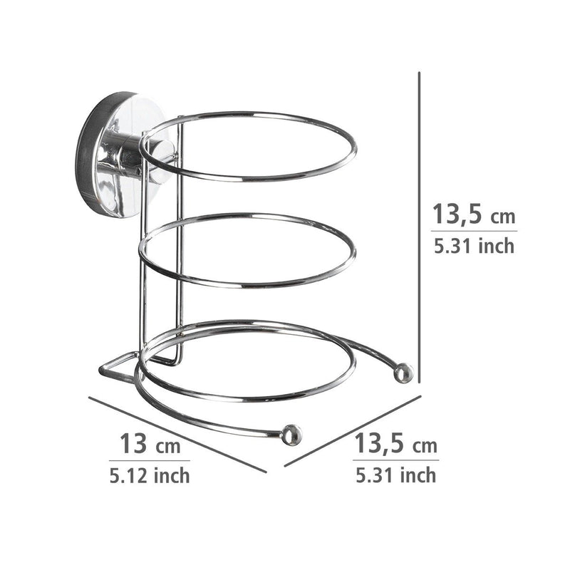 OUTLET Uchwyt na suszarkę do włosów MILAZZO, Vacuum-Loc - stal chromowana, WENKO