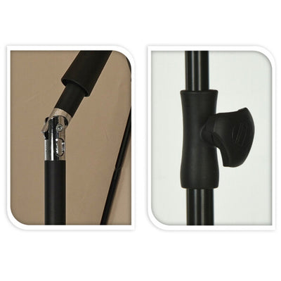 Prostokątny parasol ogrodowy, 125 x 200 cm