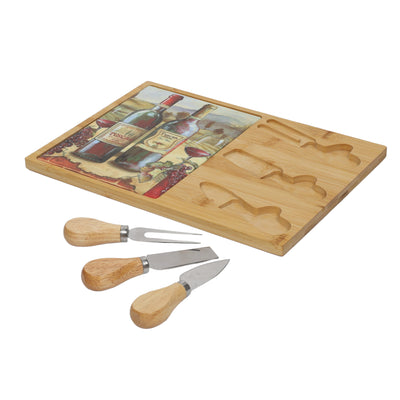 Deska do serów z zestawem nożyków, 30 x 21 cm