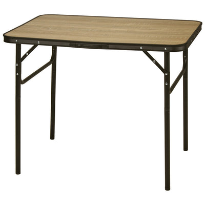 OUTLET Stolik kempingowy z motywem drewna, składany, 90 x 60 x 30 cm