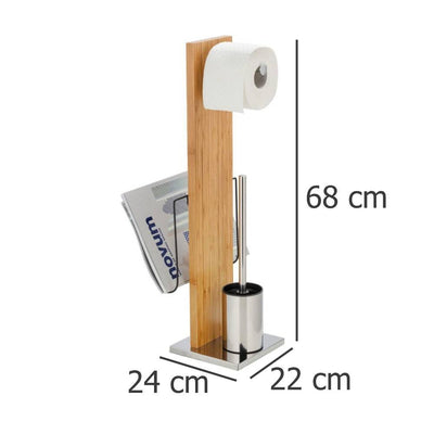 OUTLET Stojak na papier toaletowy, szczotkę wc i gazetnikiem PORTOFINO, 3w1, WENKO