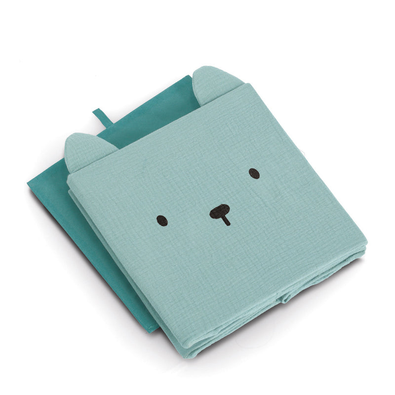 Pojemnik na zabawki muślinowy COZY KIDS z uszkami, 28 x 28 x 28 cm