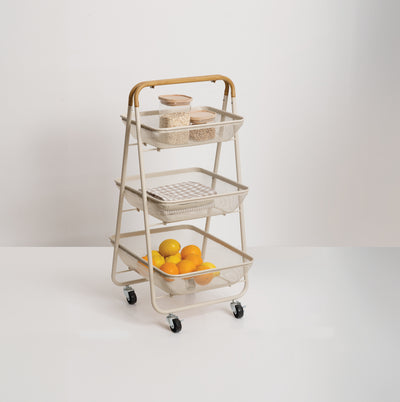 OUTLET Wózek kuchenny na kółkach MAYAJ 3 kosze