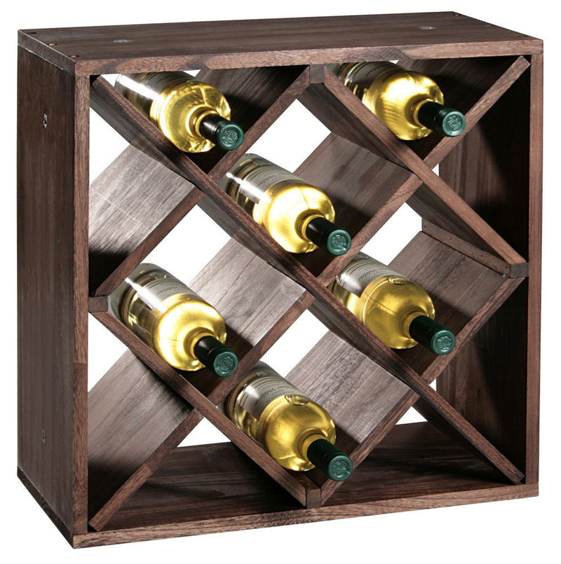 OUTLET Stojak na wino wykonany z drewna sosnowego