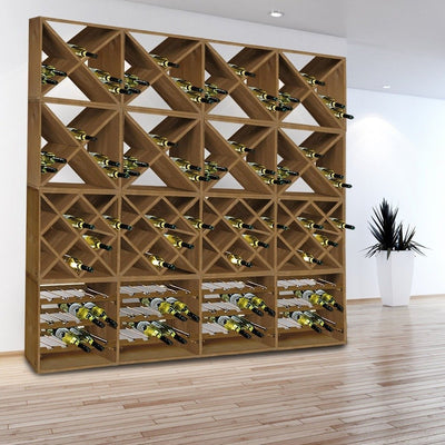 OUTLET Stojak na wino wykonany z drewna sosnowego