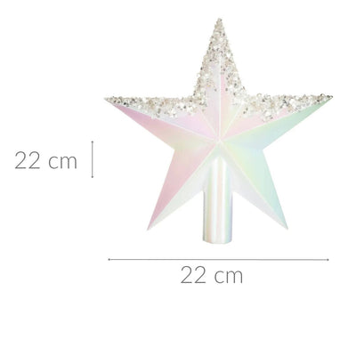 OUTLET Gwiazda na czubek choinki, 22 cm