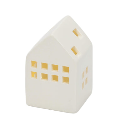 Ceramiczne domki LED SCANDI, 3 ozdoby świetlne