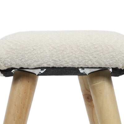 Taboret boucle KRUK, 40 x 28 x 38 cm