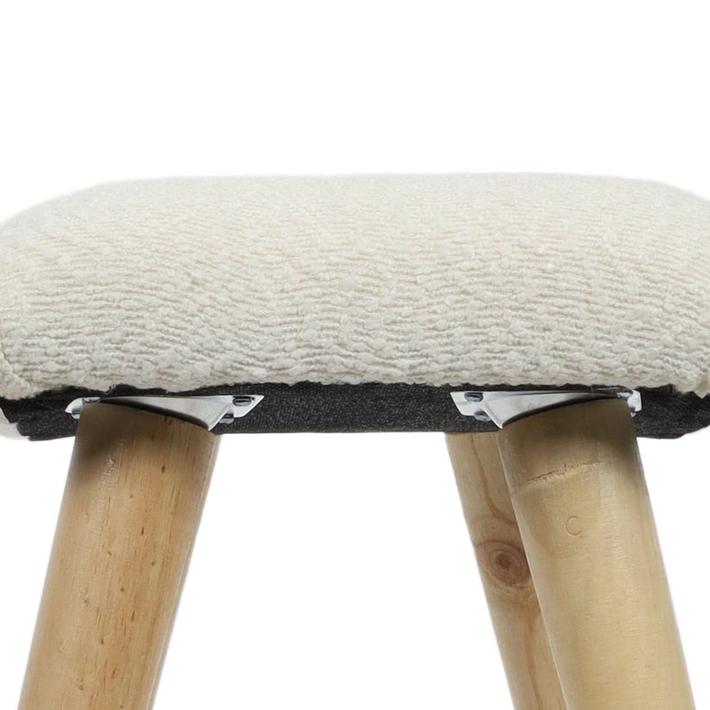 Taboret boucle KRUK, 40 x 28 x 38 cm