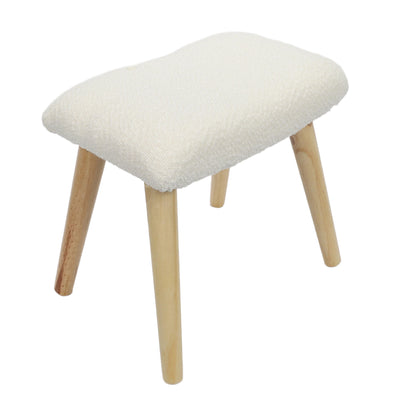 Taboret boucle KRUK, 40 x 28 x 38 cm