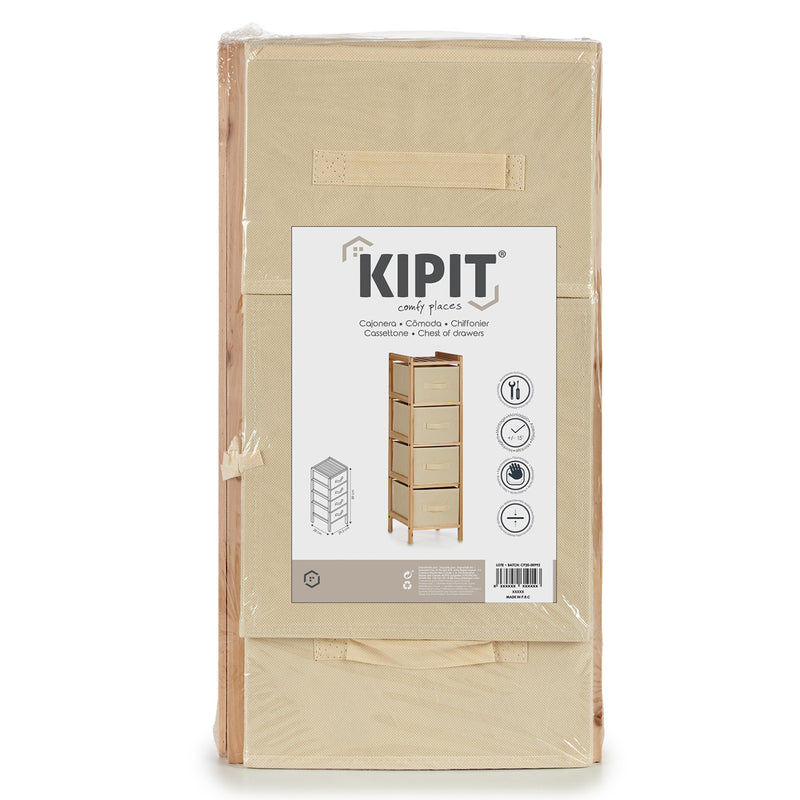 OUTLET Komoda z 4 szufladami z tkaniny