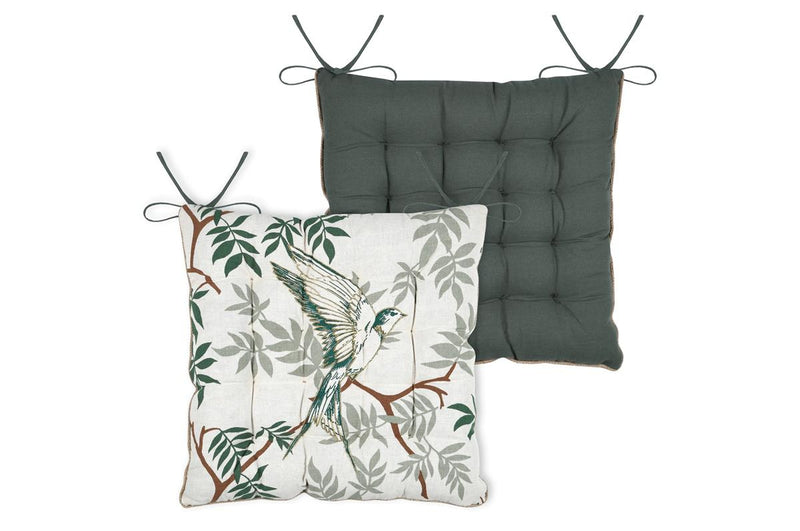 Poduszka na krzesło z wiązaniem, BOTANYS, 38 x 38 cm