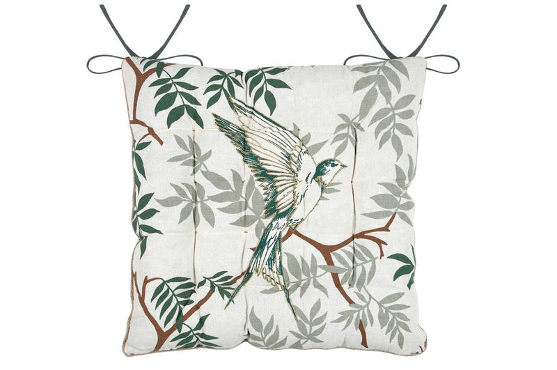 Poduszka na krzesło z wiązaniem, BOTANYS, 38 x 38 cm