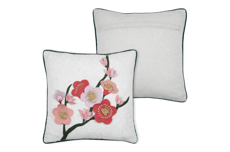 Poduszka dekoracyjna ze zdobieniem, SCARLETT, 40 x 40 cm