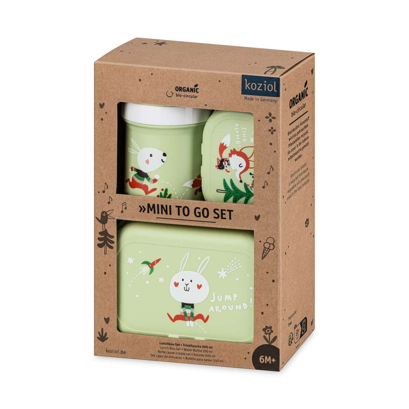  Zestaw: bidon 200 ml i śniadaniówka HOP ON AT HOME, 3-częściowy, KOZIOL