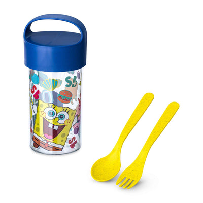 Pojemnik/bidon 500 ml ze sztućcami Buddy Snack SpongeBob, KOZIOL