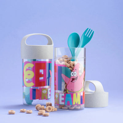 Pojemnik/bidon 500 ml ze sztućcami Buddy Snack SpongeBob, KOZIOL