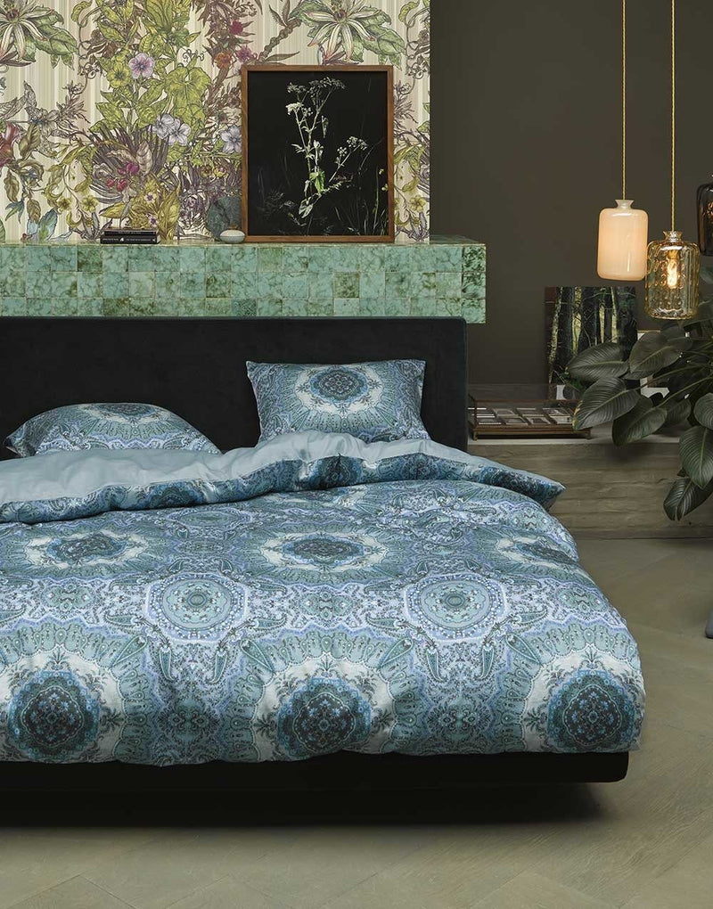 Bawełniany komplet satynowej pościeli, poszwa na pościel dla 1 osoby, styl etniczny, Essenza