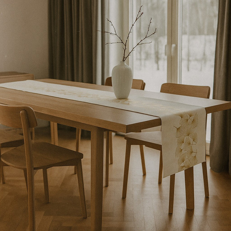 Bieżnik na stół ze złotym wzorem, 45 x 200 cm