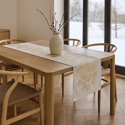 Bieżnik na stół ze złotym wzorem, 45 x 200 cm