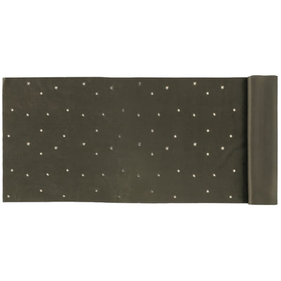 Bieżnik welurowy na stół, 35 x 100 cm, ze złotymi gwiazdkami