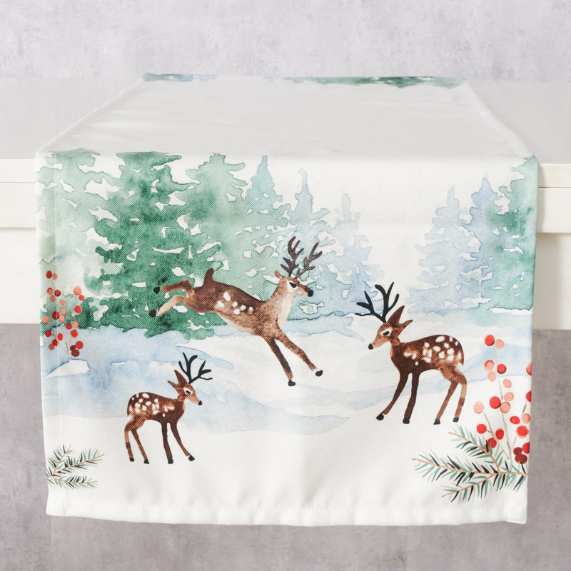 Bieżnik z motywem reniferów ROXY, 140 cm