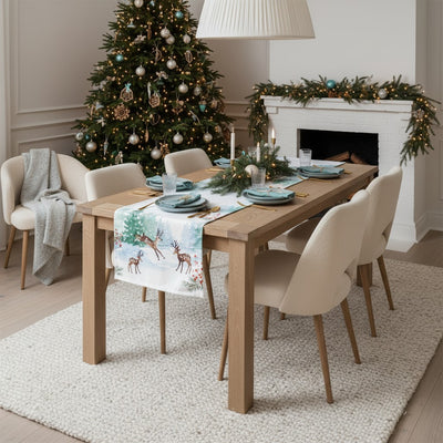 Bieżnik z motywem reniferów ROXY, 140 cm