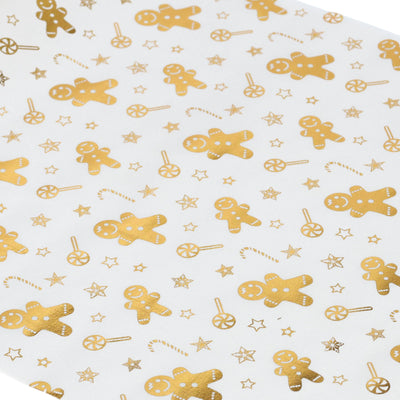 Bieżnik ze złotym wzorem pierników, 28 x 300 cm