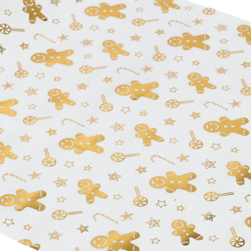 Bieżnik ze złotym wzorem pierników, 28 x 300 cm