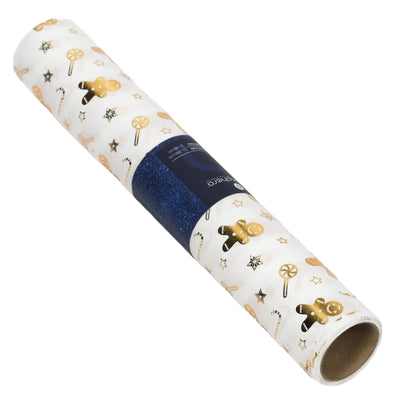 Bieżnik ze złotym wzorem pierników, 28 x 300 cm