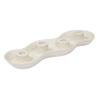 Ceramiczny świecznik na 4 długie świece CHERRY, 32,5 x 4,4 x 11,2 cm