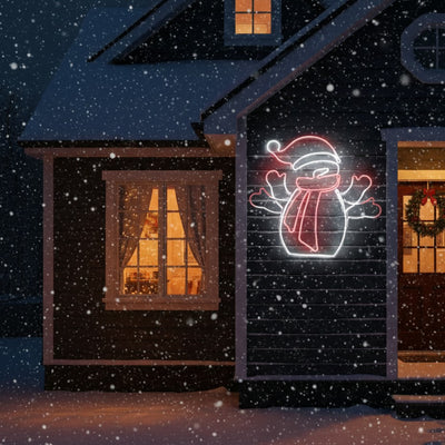 Dekoracja świąteczna LED, bałwan, 68 x 61 cm