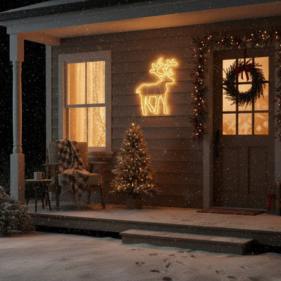 Dekoracja świąteczna LED, renifer, 100 x  80 cm