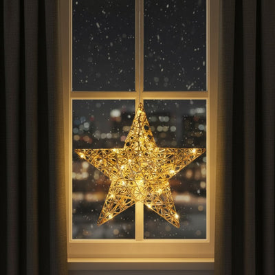 Dekoracja świąteczna, gwiazda z LED, 30 cm