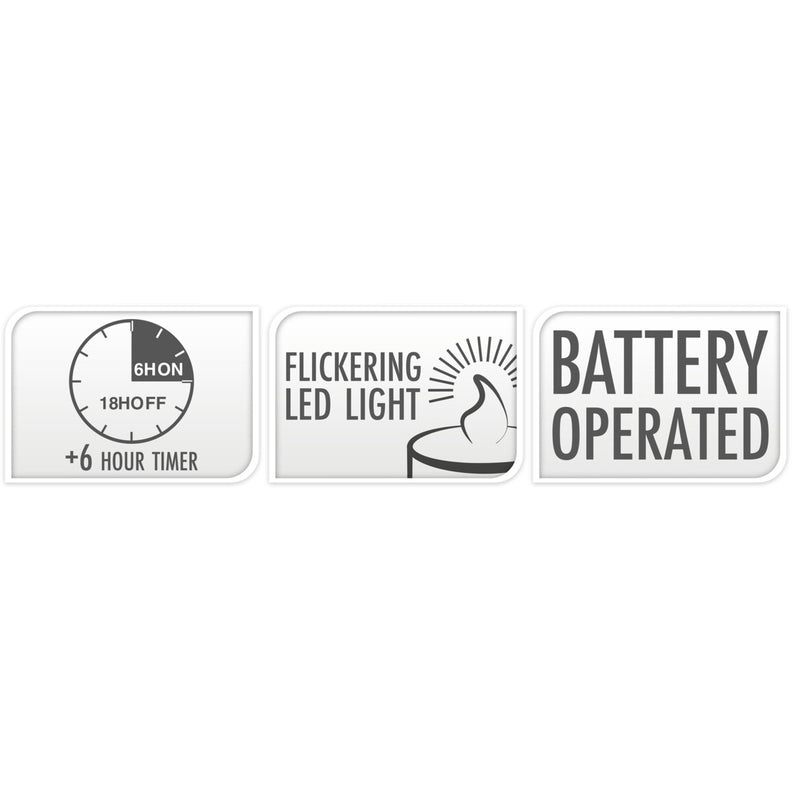 Dekoracyjne świece LED Ø 7,5 cm, 3 szt.